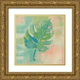 thumbnail image 1 of Studio Mousseau 12x12 Gold Ornate Wood Framed with Double Matting Museum Art Print Titled - Beach Cove Leaves I, 1 of 4