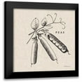 thumbnail image 1 of Studio Mousseau 15x15 Black Modern Framed Museum Art Print Titled - Burlap Vegetable BW Sketch Peas, 1 of 5