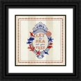 thumbnail image 1 of Studio Mousseau 15x15 Black Ornate Wood Framed with Double Matting Museum Art Print Titled - Nautical Wisdom III, 1 of 4