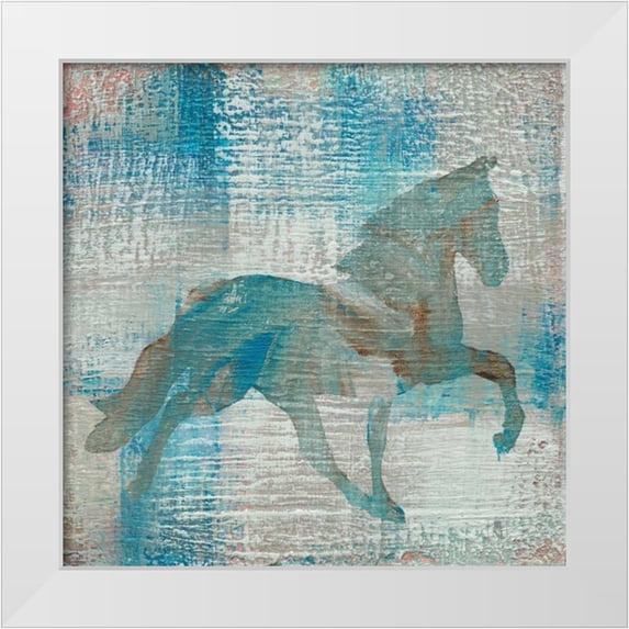 Studio Mousseau 15x15 White Modern Wood Framed Museum Art Print Titled - Cheval II