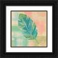 thumbnail image 1 of Studio Mousseau 20x20 Black Ornate Wood Framed with Double Matting Museum Art Print Titled - Beach Cove Leaves III, 1 of 4