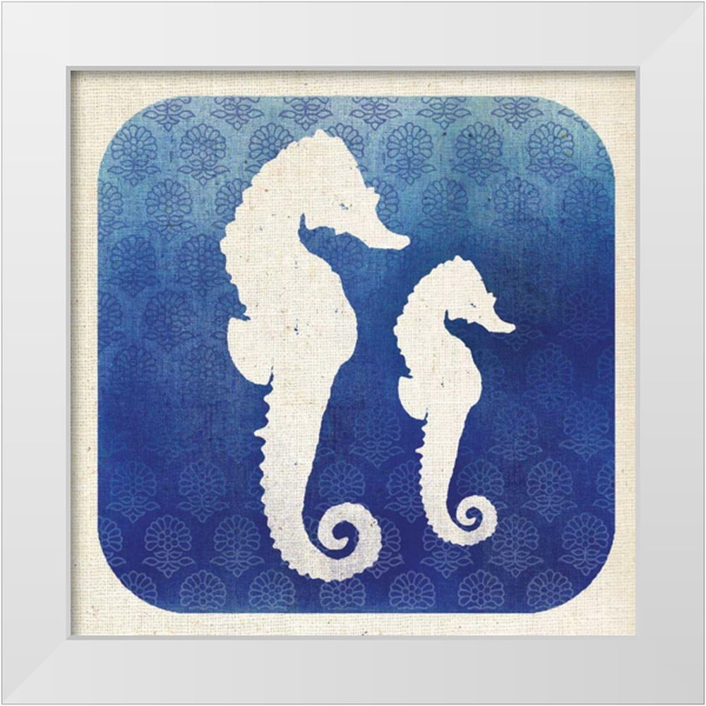 Studio Mousseau 12x12 Black Ornate Wood Framed with Double Matting Museum  Art Print Titled - Watermark Seahorse
