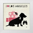 thumbnail image 1 of Studio Mousseau 26x26 White Modern Wood Framed Museum Art Print Titled - LA Pooch, 1 of 4