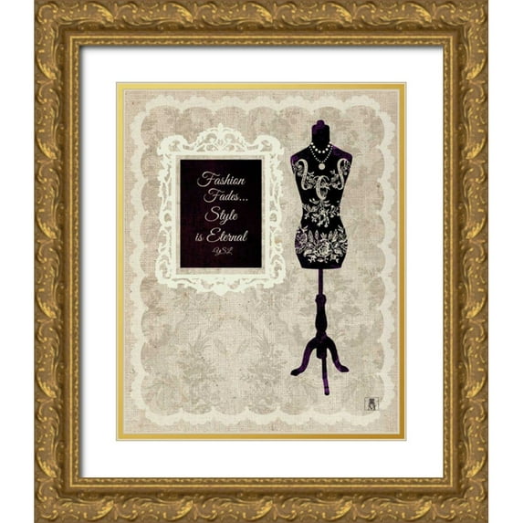 Studio Mousseau 26x32 Gold Ornate Wood Framed with Double Matting Museum Art Print Titled - Dress Form II