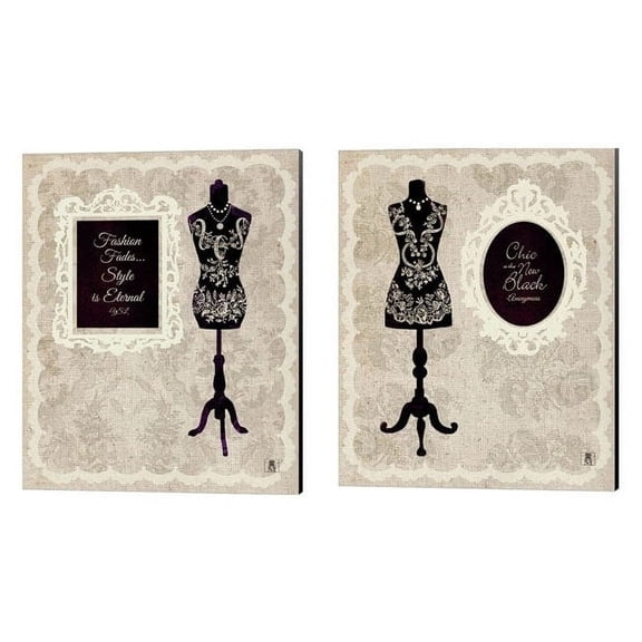 Studio Mousseau 'Chic Dress Form' Canvas Art (Set of 2)