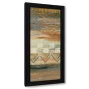 Studio Nova 10x18 Black Modern Wood Framed Wall Art Titled - Siena Geometric Panel I