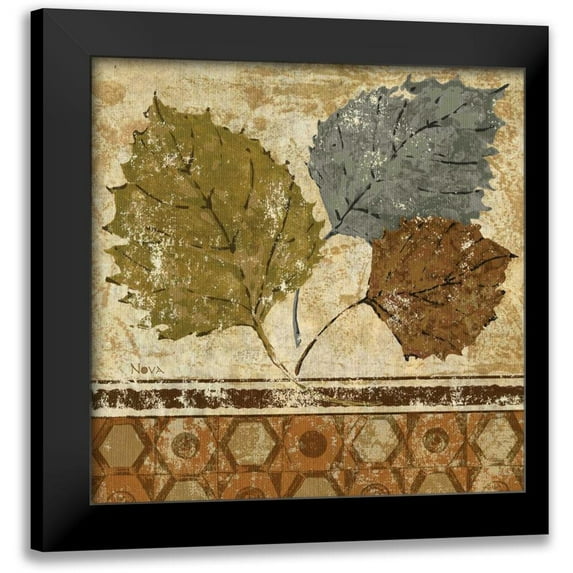 Studio Nova 12x12 Black Modern Framed Museum Art Print Titled - Golden Autumn I