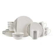 Studio Nova 16-Piece Black Porcelain Dinnerware Set