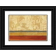 thumbnail image 1 of Studio Nova 32x23 Black Ornate Wood Framed with Double Matting Museum Art Print Titled - Tapestry Stripe Landscape, 1 of 4