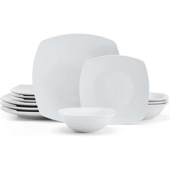Studio Nova Tara 12 Piece Porcelain Dinnerware Set White
