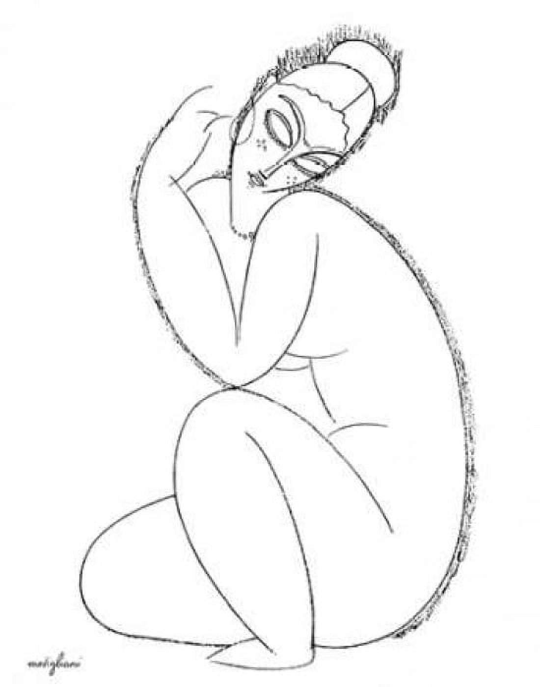 Studio Nude - 2 Canvas Art - Amedeo Modigliani (22 x 28)