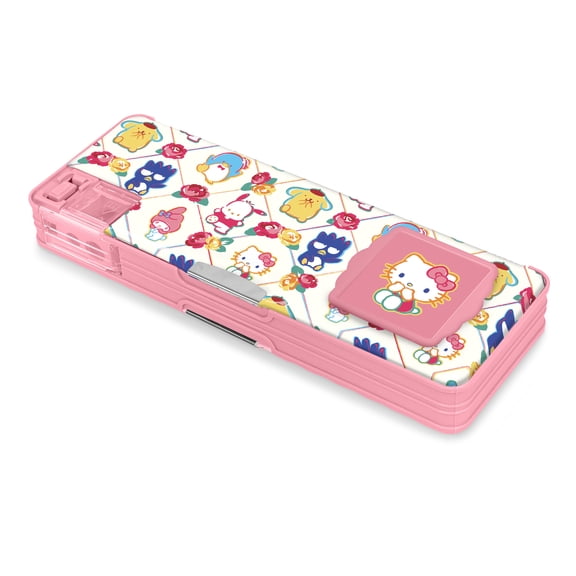 Studio Oh! Hello Kitty Wildflowers Dual Compartment Pencil Case With Built-in Calculator