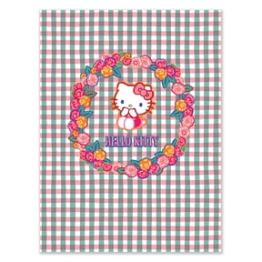 Studio Oh! Hello Kitty Plaid Wildflowers Two-Pocket Folder, 9.15" x 12"