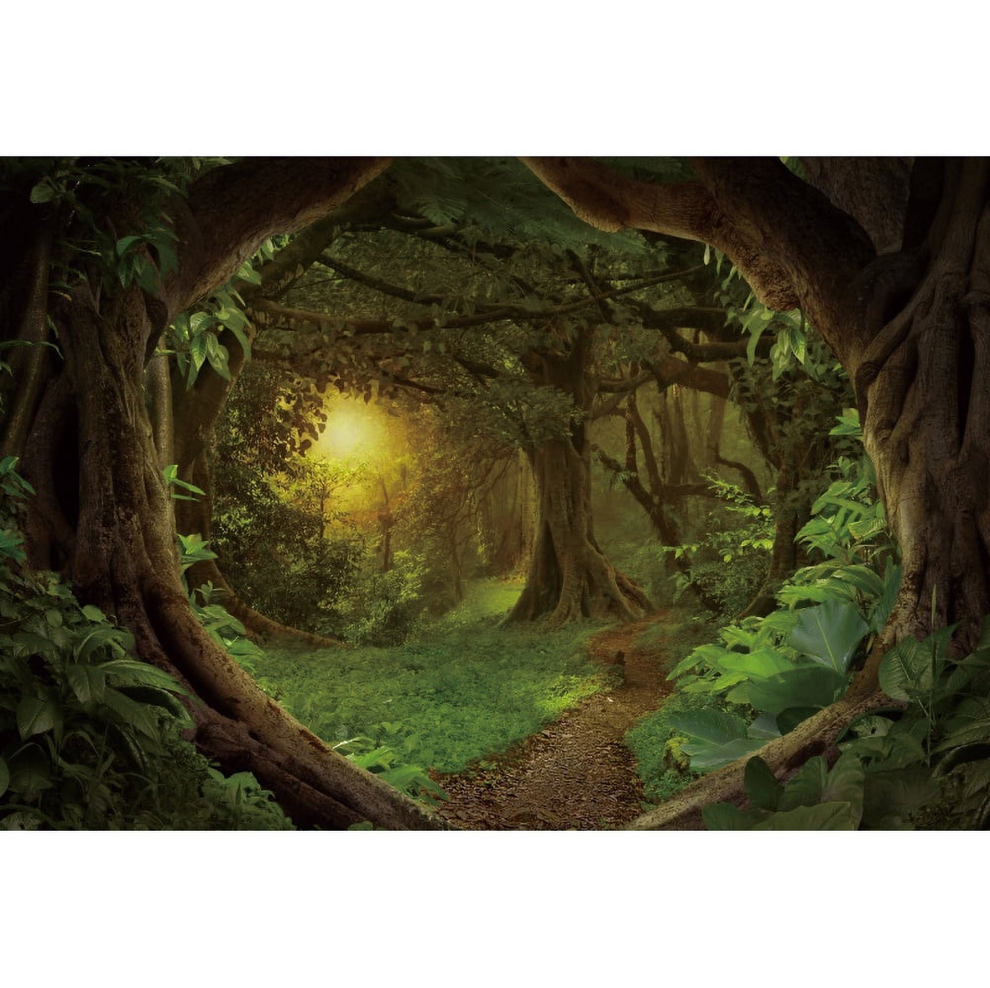 Studio Photo Backdrops r Room Scenic Natural Leaves Green Forest Rain ...