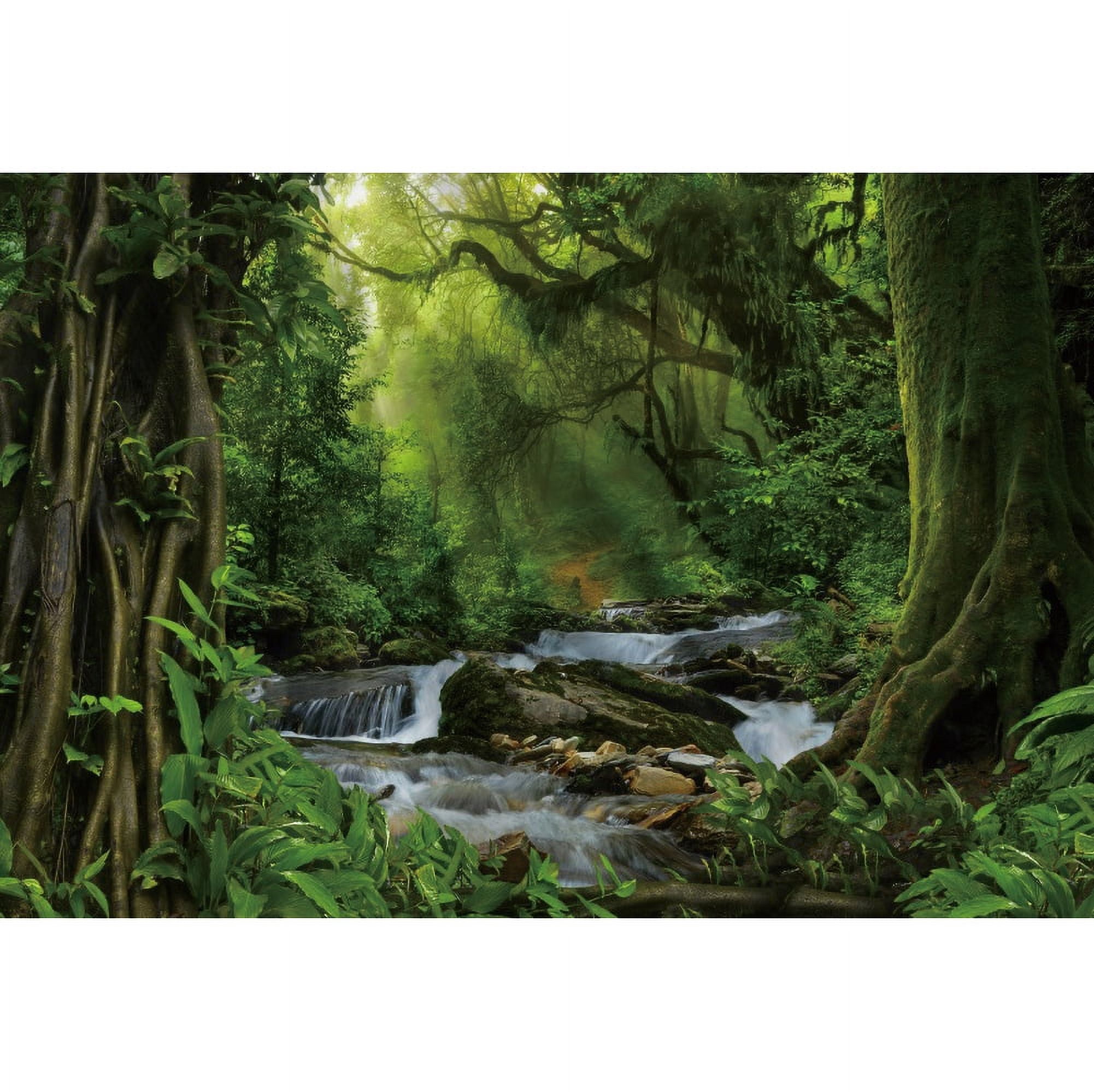 Studio Photo Backdrops r Room Scenic Natural Leaves Green Forest Rain ...