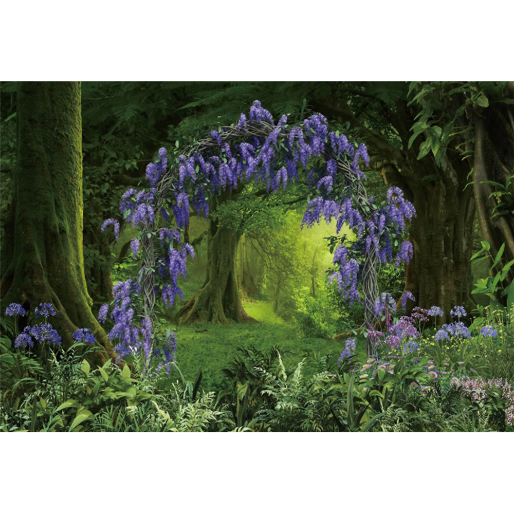 Studio Photo Backdrops r Room Scenic Natural Leaves Green Forest Rain ...