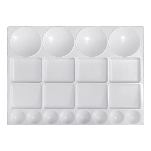 Studio Plastic Palettes 20 Well Layouts For Color Blending Easy Clean Surfaces Portable Art Equipment