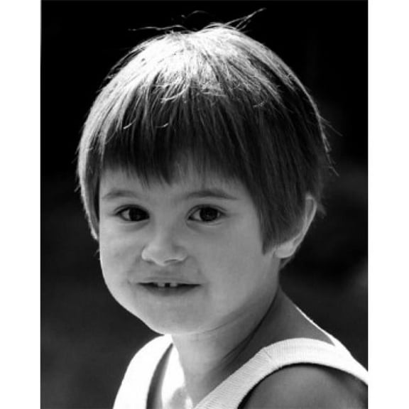 Studio Portrait of Boy Smiling Poster Print - 18 x 24 in.