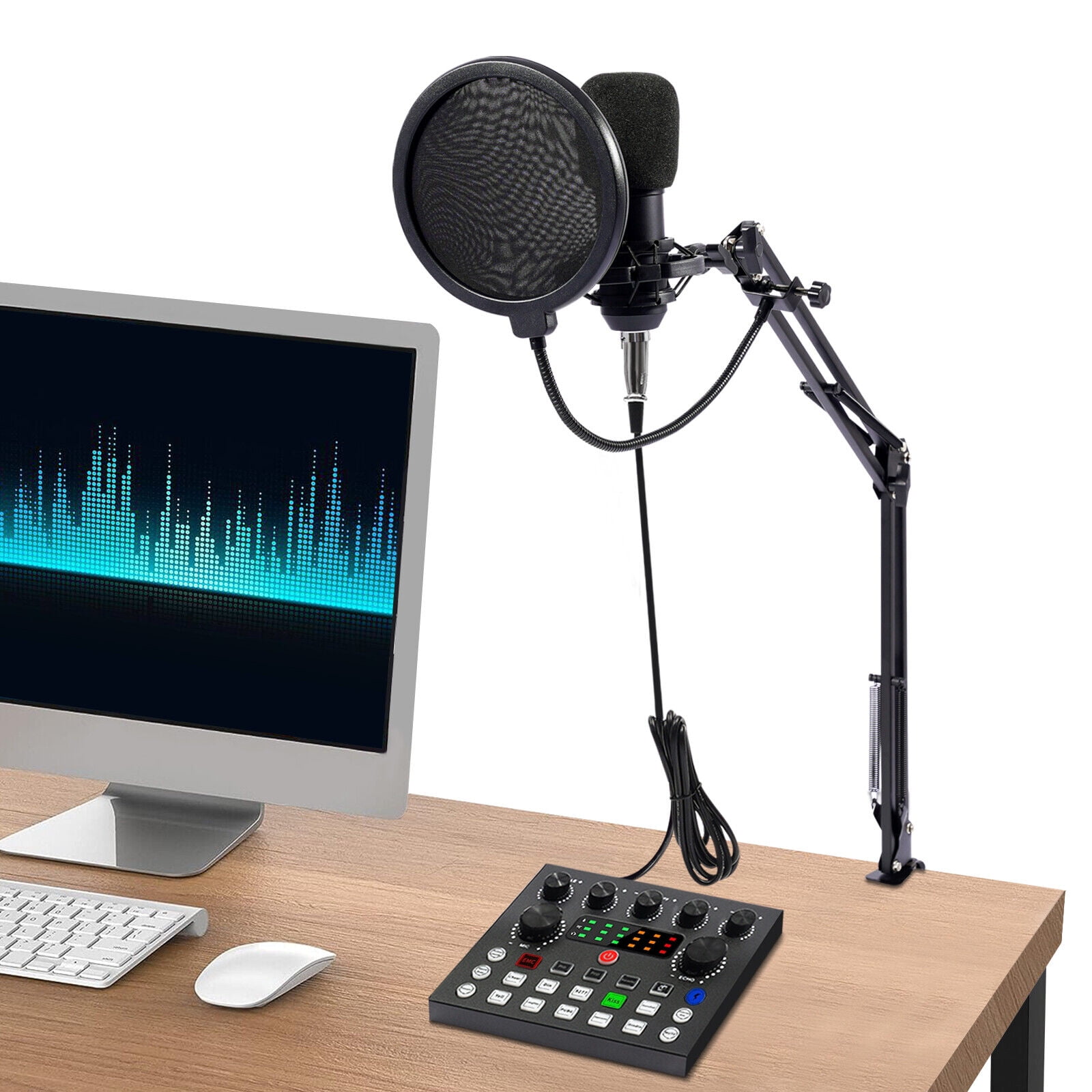 Studio Recording Kit Microphone Set Music Podcast Equipment Mixer