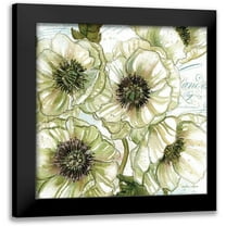 Studio Rofino 12x12 Black Modern Framed Museum Art Print Titled - Bliss Bouquet 2