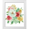 thumbnail image 1 of Studio Rofino 15x18 White Modern Wood Framed Museum Art Print Titled - Vintage Style Florals, 1 of 4