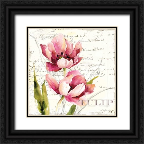Studio Rofino 26x26 Black Ornate Wood Framed with Double Matting Museum Art Print Titled - Memory Sketch 1
