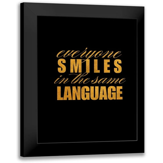 Studio, SD Graphics 15x18 Black Modern Framed Museum Art Print Titled - Smile Imagine I