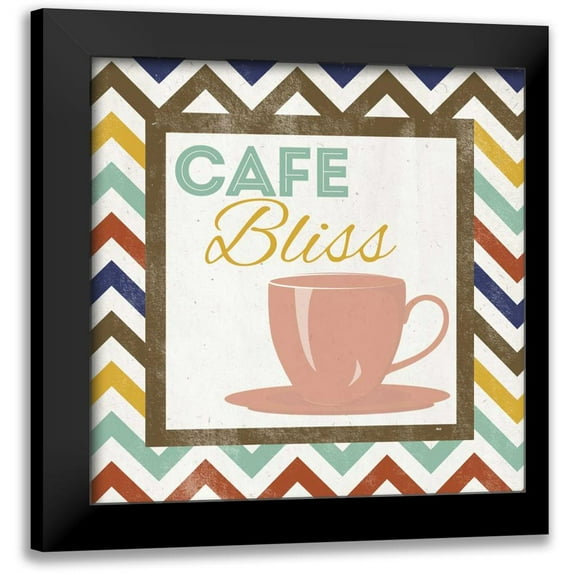 Studio, Sd Graphics 12x12 Black Modern Framed Museum Art Print Titled - Chevron Coffee II