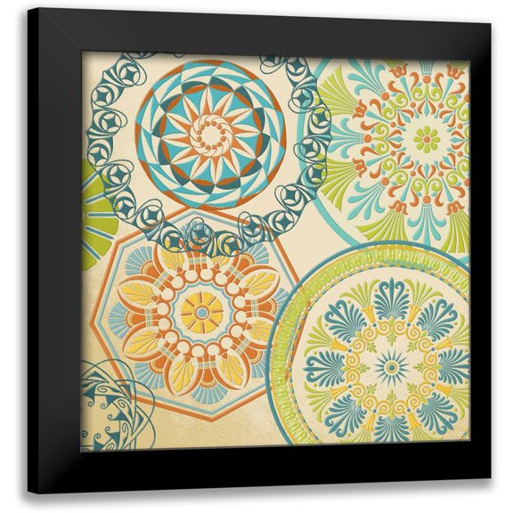 Studio, Sd Graphics 12x12 Black Modern Framed Museum Art Print Titled - Spirographics Square I