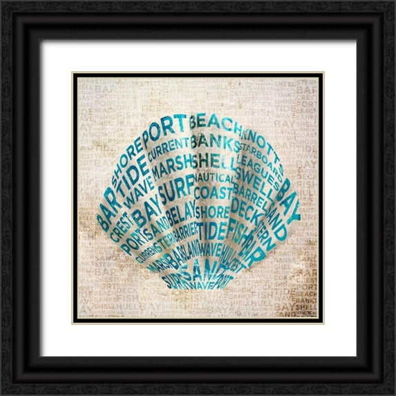 Studio, Sd Graphics 12x12 Black Ornate Wood Framed with Double Matting Museum Art Print Titled - Shell Type I