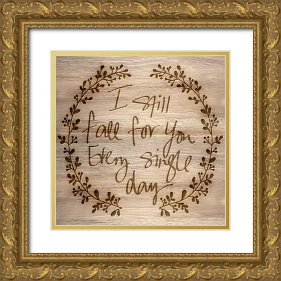 Studio, Sd Graphics 12x12 Gold Ornate Wood Framed with Double Matting Museum Art Print Titled - I Still Fall For You