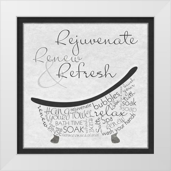 Studio, Sd Graphics 12x12 White Modern Wood Framed Museum Art Print Titled - Bath Time I