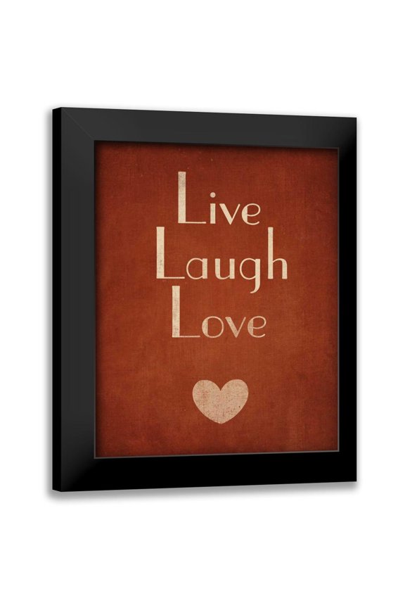 Studio, Sd Graphics 12x14 Black Modern Framed Museum Art Print Titled - Live Laugh Love