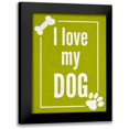 thumbnail image 1 of Studio, Sd Graphics 12x14 Black Modern Framed Museum Art Print Titled - Love my Dog Green, 1 of 5
