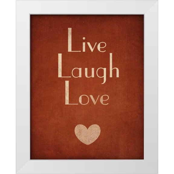 Studio, Sd Graphics 12x14 White Modern Wood Framed Museum Art Print Titled - Live Laugh Love