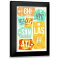 thumbnail image 1 of Studio, Sd Graphics 13x18 Black Modern Framed Museum Art Print Titled - City Tags I, 1 of 5