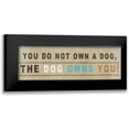 thumbnail image 1 of Studio, Sd Graphics 14x7 Black Modern Framed Museum Art Print Titled - Dog Owns You I, 1 of 5