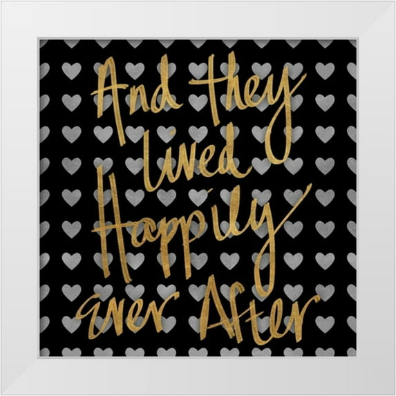 Studio, Sd Graphics 15x15 White Modern Wood Framed Museum Art Print Titled - Happily Ever After Pattern