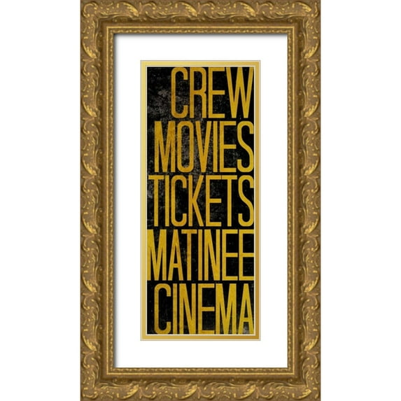 Studio, Sd Graphics 15x32 Gold Ornate Wood Framed with Double Matting Museum Art Print Titled - Cinema Type II