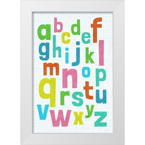 Studio, Sd Graphics 17x24 White Modern Wood Framed Museum Art Print Titled - Alphabet of Colors I