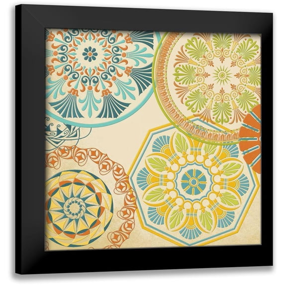 Studio, Sd Graphics 20x20 Black Modern Framed Museum Art Print Titled - Spirographics Square II