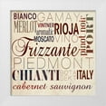 thumbnail image 1 of Studio, Sd Graphics 20x20 White Modern Wood Framed Museum Art Print Titled - Wine Words I, 1 of 4