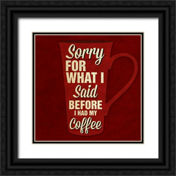 Studio, Sd Graphics 26x26 Black Ornate Wood Framed with Double Matting Museum Art Print Titled - Sorry For What I Said III