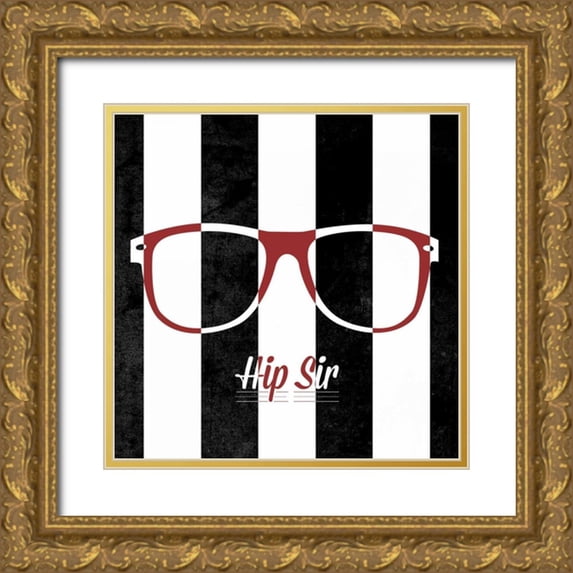 Studio, Sd Graphics 26x26 Gold Ornate Wood Framed with Double Matting Museum Art Print Titled - Hip Glasses II