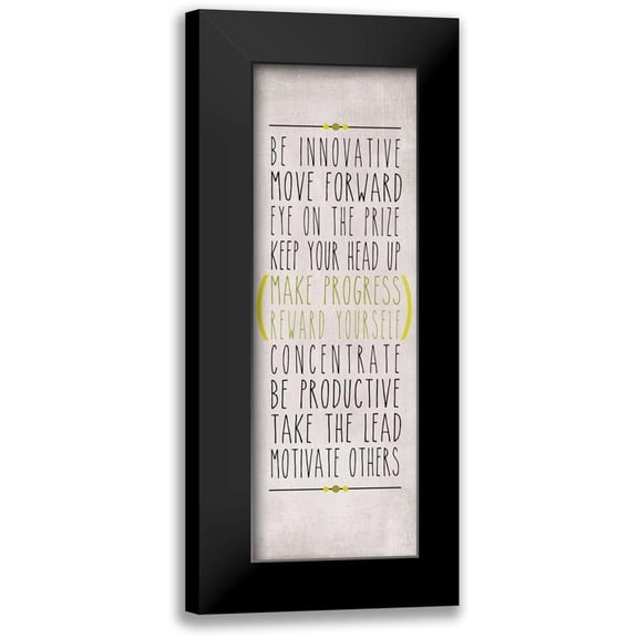 Studio, Sd Graphics 7x14 Black Modern Framed Museum Art Print Titled - Be Innovative