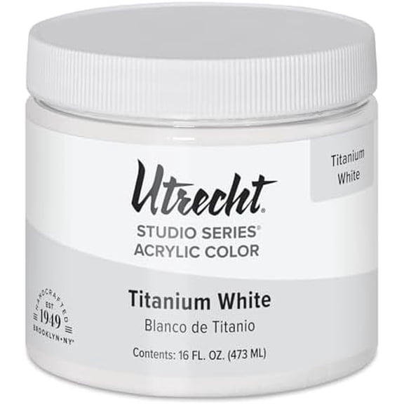 Studio Series Acrylic Paint - Titanium White, 473 ml Jar$$Art & Craft