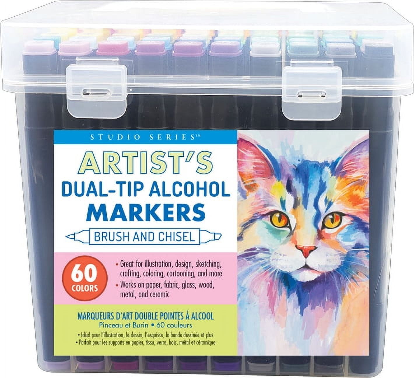Studio Series Artist's Dual-Tip Alcohol Markers (Set of 60 Colors), (Hardcover)