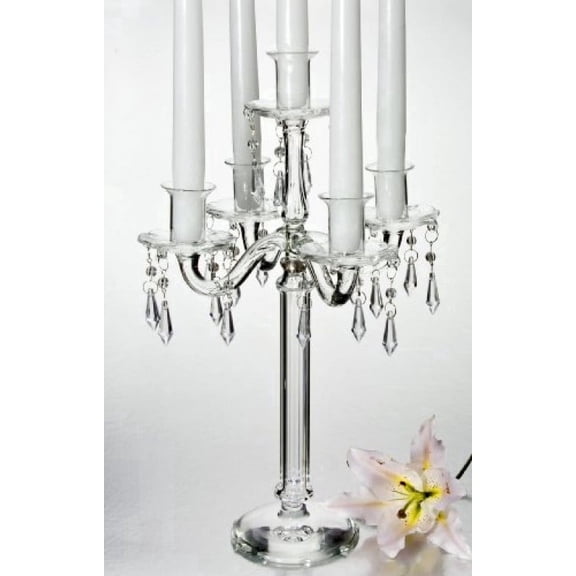 Studio Silversmith Crystal 5 Candle Candelabra