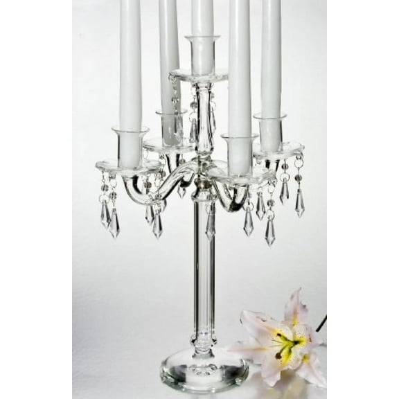 Studio Silversmith Crystal 5 Candle Candelabra