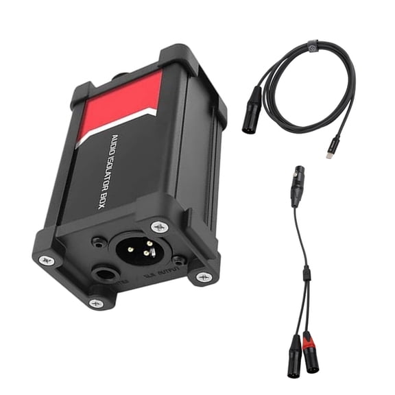 Studio Sound Isolation Box Eliminates Buzzs Noise XLRs 6.35mm TRSs Compatibility